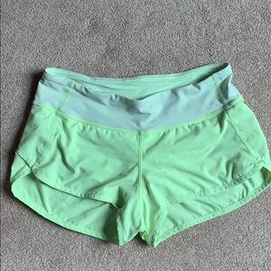Lululemon neon green shorts
